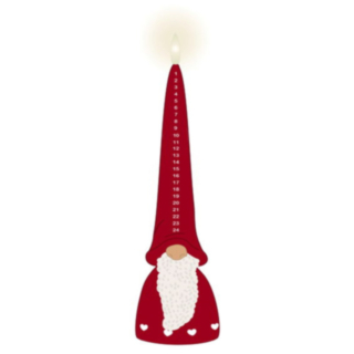 Tomte LED Stearinljus Röd