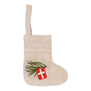Dansk Jul Julstrumpa Grå
