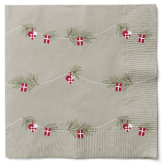 Dansk Jul Servetter Beige