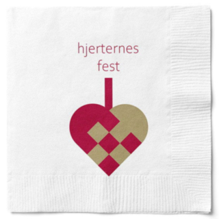 Hjerternes Fest Servetter Vit