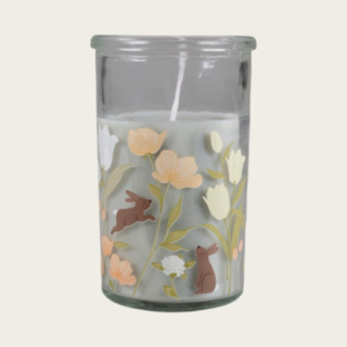 Påskljus i Glas Grön