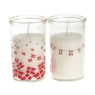 Danska Flaggirlanger Ljus i Glas