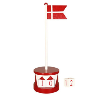 Dansk Flagga Trätärningar Röd