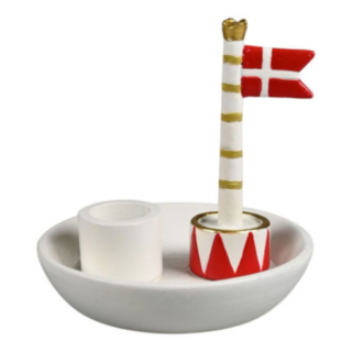 Dansk Flagga Ljusstake Röd