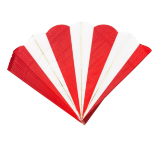 Julrandiga Servetter Röd/Vit
