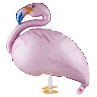 Gående flamingo folieballong