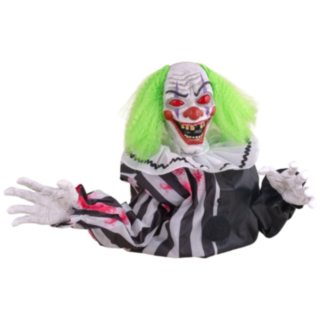 Horror clown bordsdekoration med ljud och ljus