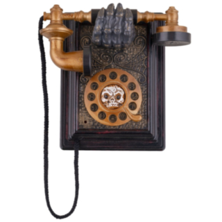 Hemsökt Telefon Svart/Guld