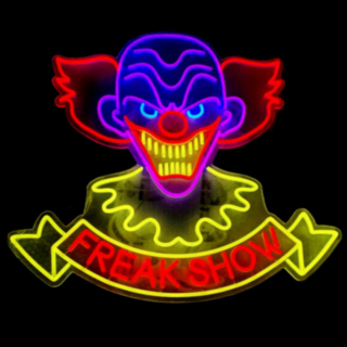 Freak Show clown neonskylt