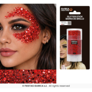 Rött glittersminkstift
