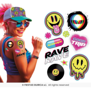 Acid Rave Fejktatueringar