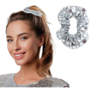 Discokula Hårsnodd Silver