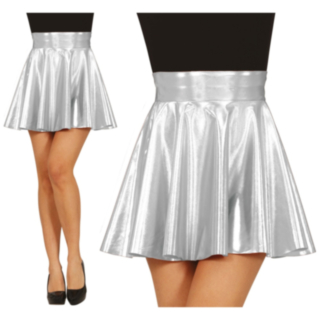 50-tal Glansig Kjol Silver