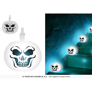 Skelet LED Balloner Hvid/Sort