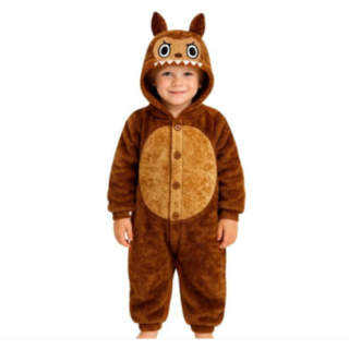Lulu Monster Barndräkt Brun