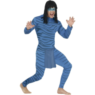 Alienkatt Maskeraddräkt Blå