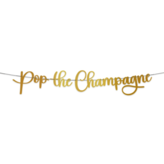 Pop the Champagne Girlang Guld