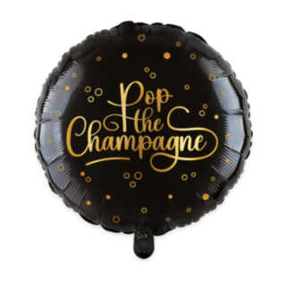 Pop the Champagne Folieballong Svart/Guld