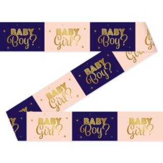 Gender Reveal Band Blå/Ljusrosa