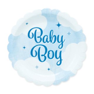 Baby Boy Papperstallrikar Blå
