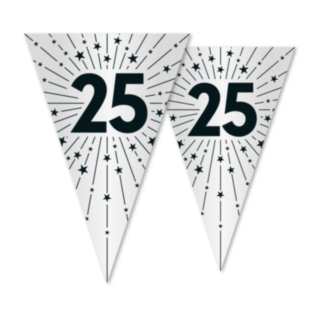 25 År Girlang Vit/Svart