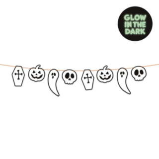 Självlysande Halloween Pappersgirlang