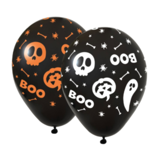 Halloween Boo Latexballonger Svart