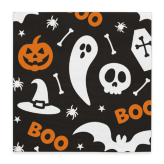 Halloween Boo Servetter Svart/Orange