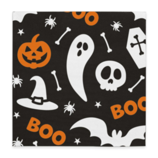 Halloween Boo Servetter Svart/Orange