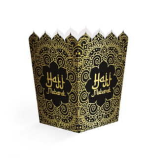 Hajj Mubarak Popcornbägare Svart/Guld