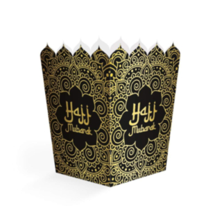 Hajj Mubarak Popcornbägare Svart/Guld