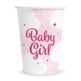 Baby Girl Pappersmuggar Ljusrosa/Vit