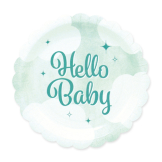 Hello Baby Papperstallrikar Grön