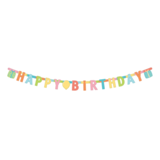Happy Birthday Girlang Flerfärgad