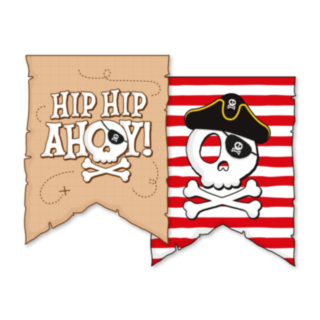 Pirat Hip Hip Ahoy Flaggirlang