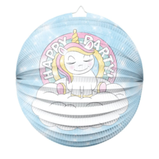 Enhörning Happy Birthday Papperslykta