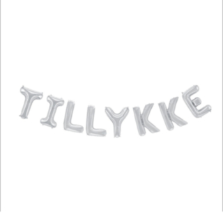 Tillykke Folieballong Silver