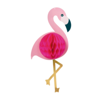 Flamingo Honeycomb Figur Rosa