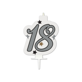 18 År Tårtljus Silver