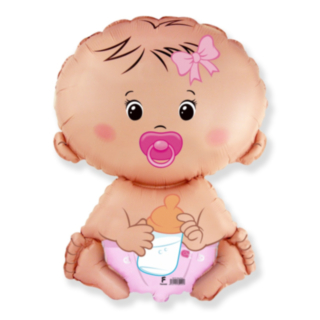 Baby Folieballong Ljusrosa