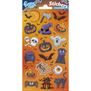 Halloween Klistermärken Pumpa/Fladdermus