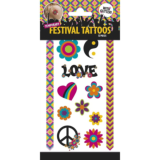 Festival Falska Tatueringar Glitter