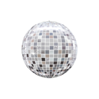 Disco-kula folieballong silver