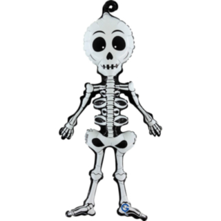 Skelett Folieballong Silver