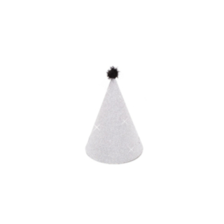 Glittriga festhattar silver
