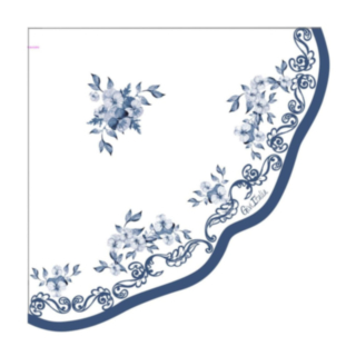 Eleganta Blå Blommor Servetter