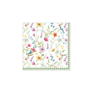 Blomsterservetter Vit