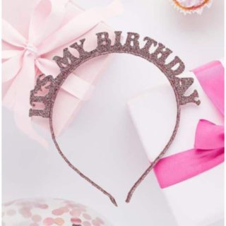 It's My Birthday Hårband Rosa