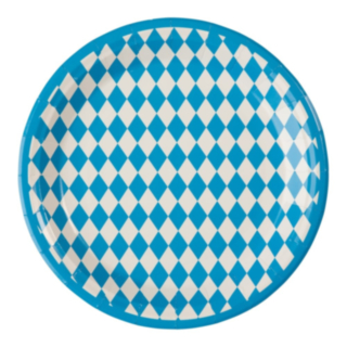 Oktoberfest Papperstallrikar Blå/Vit