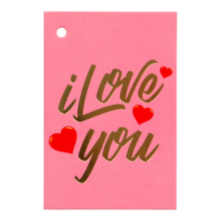 I Love You Kort Ljusrosa